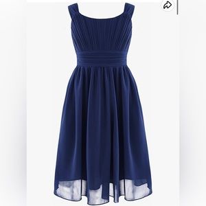 Navy Girls Bridesmaid Dress